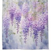 Watercolor Wisteria Whisky Duschvorhang (Vorderseite)