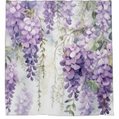 Watercolor Wisteria Whisky Duschvorhang (Vorderseite)
