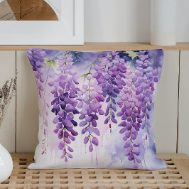 Watercolor Wisteria Whisky Kissen