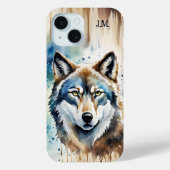 Watercolor Wolf Animal Lover Case-Mate iPhone Hülle (Rückseite)