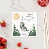 Watercolor-Wolf-Baby-Party Serviette (Beispiel)