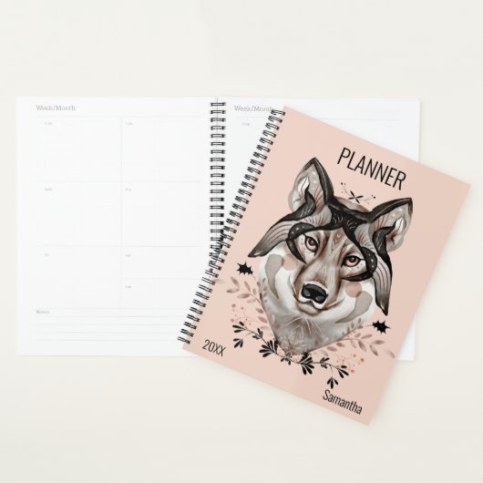 Watercolor Wolf Custom Planer (Anzeige)