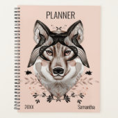 Watercolor Wolf Custom Planer (Vorderseite)