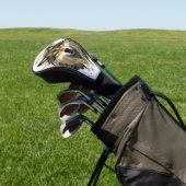 Watercolor Wolf Earths Tones Golf Headcover (In SItu)