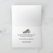 Watercolor Wolf Father & Cubs Dad, Father Birthday Karte (Innenseite)