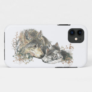 Watercolor Wolf Mama oder Vater Tierart Case-Mate iPhone Hülle