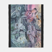 Watercolor Wolf Pack Fleecedecke (Vorderseite)