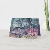 Watercolor Wolf Pack Karte (Vorderseite)