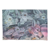 Watercolor Wolf Pack Kissenbezug (Vorderseite)