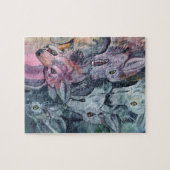 Watercolor Wolf Pack Puzzle (Horizontal)