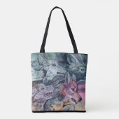 Watercolor Wolf Pack Tasche (Rückseite)