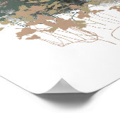 Watercolor Wolf Paradies & Cub Tierart Poster (Ecke)