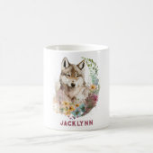 Watercolor Wolf Personalisiert Coffee Tasse (Mittel)
