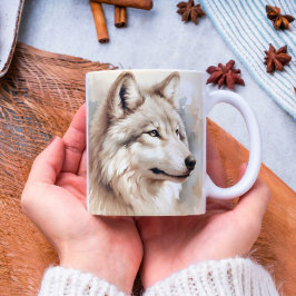Watercolor Wolf Spirit - Mystical Wildlife Kaffeetasse