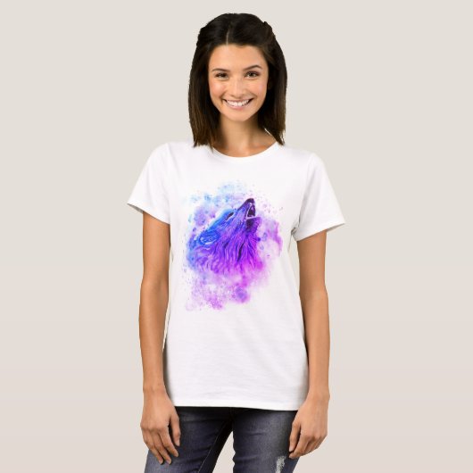 Watercolor-Wolf-T - Shirt (Vorne ganz)