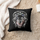 Watercolor Wolf Wild Spirit Animal Kissen (Decke)