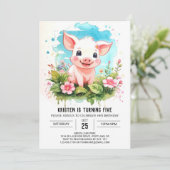 Watercolor Wonderland Einladung (Stehend Vorderseite)