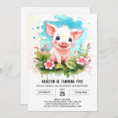 Watercolor Wonderland Einladung (Vorne/Hinten)