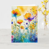 Watercolor Wonders Karte (Gelbe Blume)