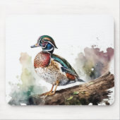 Watercolor Wood Duck Mousepad (Vorne)