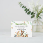 Watercolor Woodland A nimi Baby Duschbücher für Ki Begleitkarte (Stehend Vorderseite)