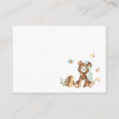 Watercolor Woodland A nimi Baby Duschbücher für Ki Begleitkarte (Rückseite)