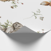 Watercolor Woodland Animal Wrapping Paper Geschenkpapier (Ecke)