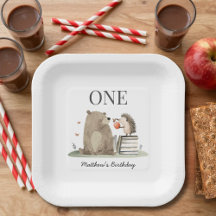 Watercolor Woodland Animals 1st Birthday Party