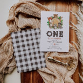 Watercolor Woodland Animals Happy Camper Geburtsta Einladung