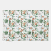 Watercolor Woodland Baby Animal Muster Geschirrtuch (Horizontal)