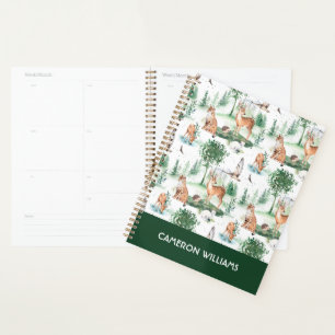 Watercolor Woodland Baby Animal Muster Planer