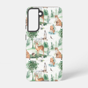 Watercolor Woodland Baby Animal Muster Samsung Galaxy Hülle