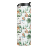 Watercolor Woodland Baby Animal Muster Thermosbecher (Nach links gedreht)