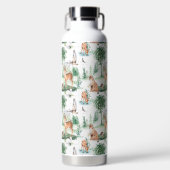 Watercolor Woodland Baby Animal Muster Trinkflasche (Vorderseite)