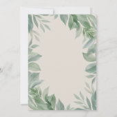 Watercolor Woodland Baby Fox Boy Dusche Einladung (Rückseite)