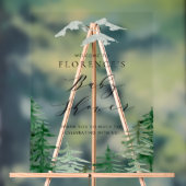 Watercolor Woodland Babydusche Begrüßungszeichen Acrylschild (Neutral)