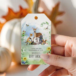 Watercolor Woodland Babydusche Vielen Dank für Ihr Geschenkanhänger