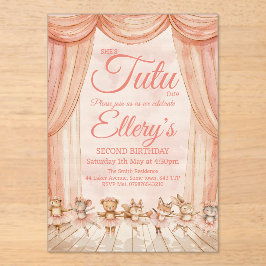 🦊 🐰 🩰 Watercolor Woodland Ballerina Einladungen