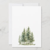 Watercolor Woodland Bear Baby Dusche Einladung (Rückseite)