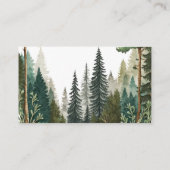 Watercolor Woodland Diaper Raffle Baby Dusche Begleitkarte (Rückseite)