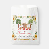 Watercolor Woodland Eichhörnchen Picnic Birthday Geschenktütchen (Vorderseite)