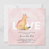 Watercolor Woodland Fox Babydusche (Vorderseite)