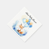 Watercolor Woodland Fox Babydusche Serviette (Ecke)
