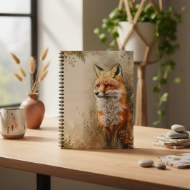Watercolor Woodland Fox Nature  Notizblock