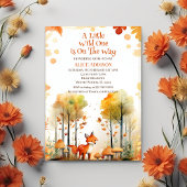 Watercolor Woodland Fox Wild One Baby Dusche Einladung