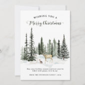 Watercolor Woodland Frohe Weihnachten (Vorderseite)