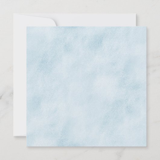 Watercolor Woodland Kinderdusche Einladung (Rückseite)