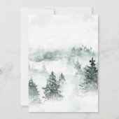 Watercolor Woodland Laurel Wappen Probe Abendessen Einladung (Rückseite)