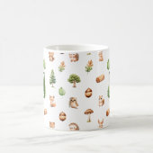 Watercolor Woodland Modern Monogram Kaffeetasse (Mittel)