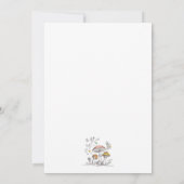 Watercolor Woodland Mushrooms Baby Shower Einladung (Rückseite)